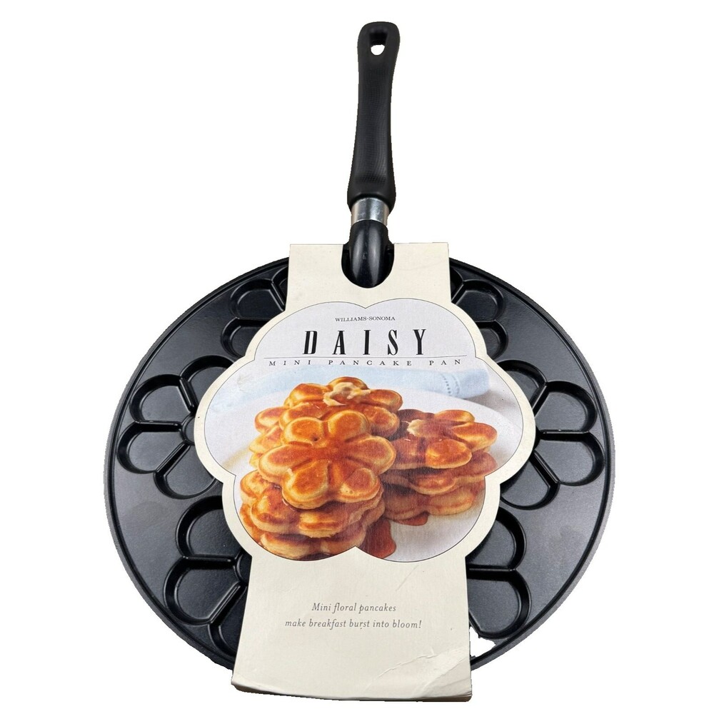 Rare  Nordic Ware For Williams & Sonoma Non Stick Daisy Mini Pancake Pan READ